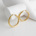 Load image into Gallery viewer, Gold hoop Earrings 40mm - Boombym
